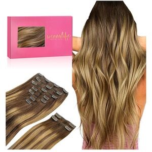 Alife Brown to Honey Blonde Balayage Clip-In Hair Extensions
